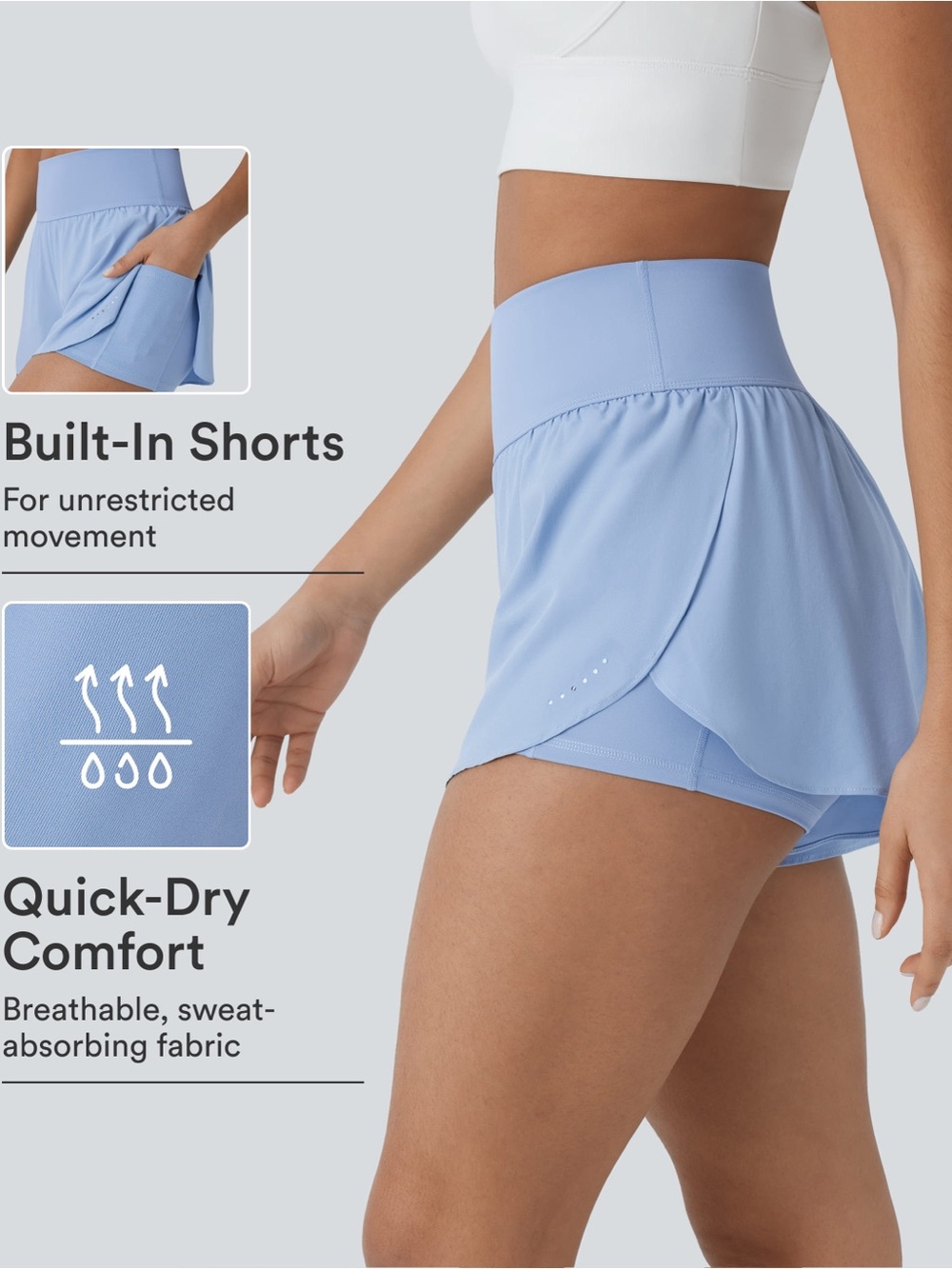 Halara High Waisted Tummy Control shorts